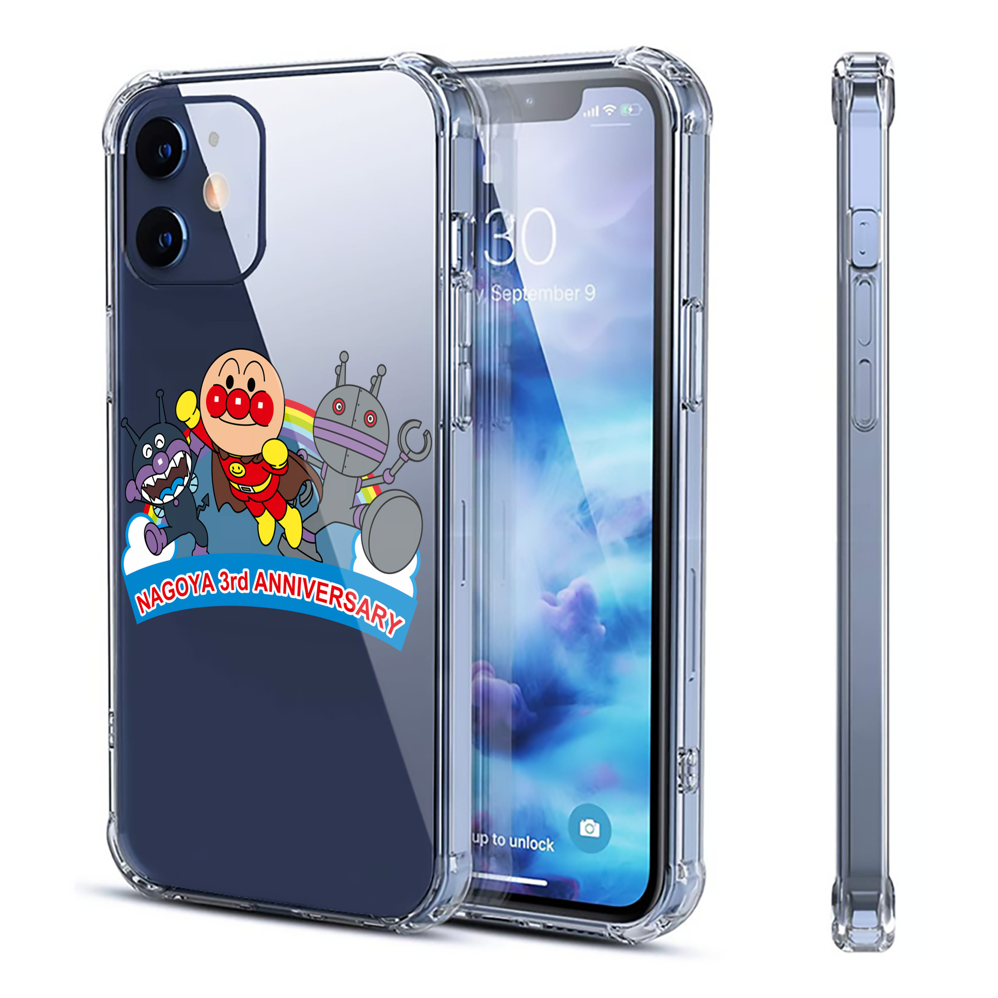 （画像用） アンパンマン Anpanman 【iPhone 12シリーズ対応】透明スマホケース（クリアソフトケース）